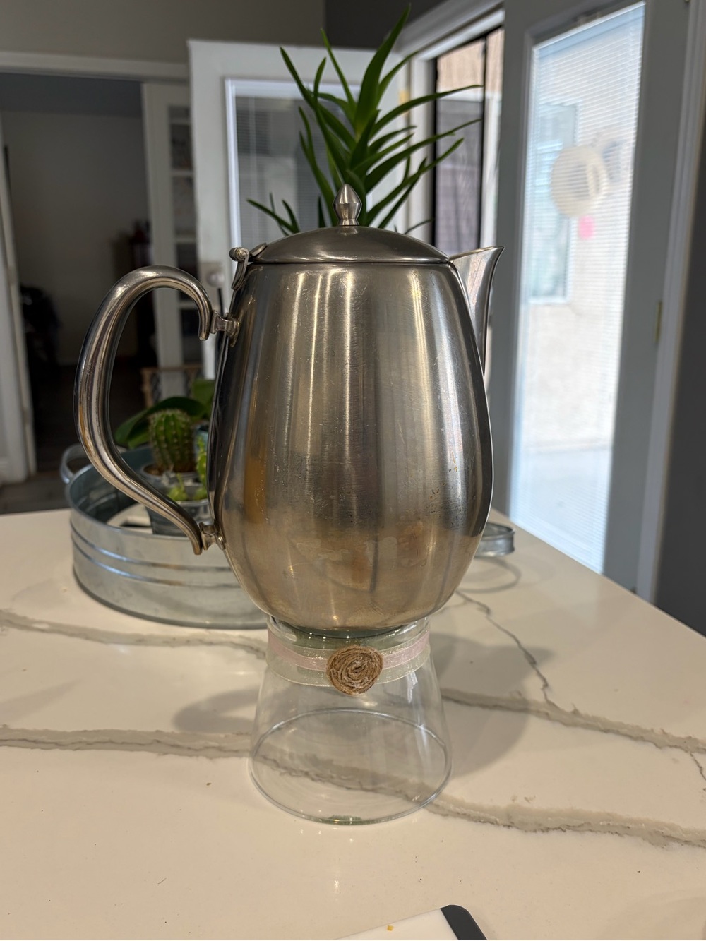 Stainless Steel Teapot - Silver Finish